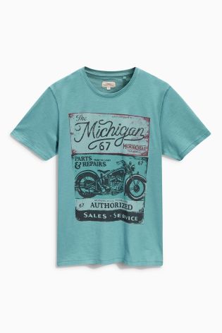 Teal Michigan Motor T-Shirt